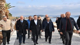 Başkan Yücel Yılmaz Erdek Çuğra Sahil çalışmalarını inceledi