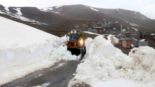 Bayburt-Trabzon arasında baharda karla mücadele