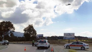 Bayram tatili öncesi Jandarmadan helikopterli trafik denetim
