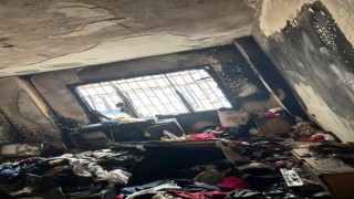 Bayram temizliği yapılan apartman dairesinde yangın