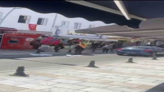 Bodrum çarşısında panik anları