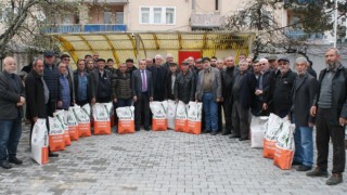 Bozüyükte çiftçilere ayçiçeği tohumu dağıtıldı