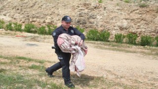 Ceset diye geldiler, beze sarılı cansız manken çıktı