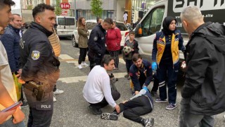 Çorluda korkutan kaza: O anlar kameraya yansıdı
