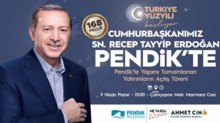 Cumhurbaşkanı Erdoğan 168 eserin açılışı için Pendike geliyor
