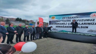 Devrekanide kapalı yüzme havuzunun temeli dualarla atıldı