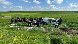 Diyarbakırda otomobil tarlaya uçtu: 3ü ağır 4 yaralı