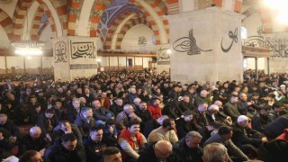 Edirnede bayram namazı coşkusu