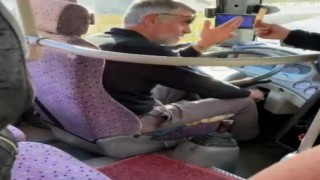 Edirnede yolcularla tartışan ETUS şoförü kontak kapattı