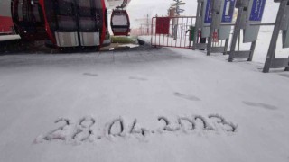 Erciyeste kar sürprizi