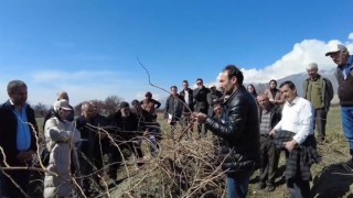 Erzincanda çiftçilere tarla okulu eğitimi verildi