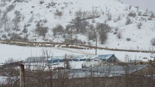 Erzincanın köylerinde kış mesaisi sürüyor