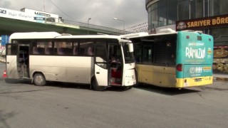 Esenyurtta freni patlayan minibüs, İETT otobüsüne çarptı: 6 yaralı
