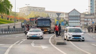 Galatasaray derbi için Dolmabahçeye ulaştı