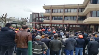 Gübretaşta işçiler ayaklandı, sloganlarla yönetim binasına yürüdü