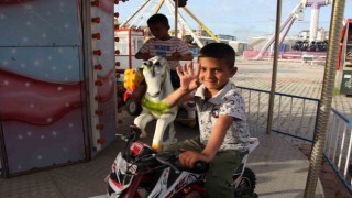 Hatayda lunapark çocukların yüzlerini güldürdü