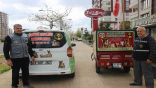 Hayvansever oda başkanı sokak canları için ticari aracı ambulansa çevirdi