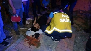 Hurdaya dönen otomobilden sağ çıktı