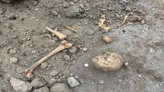 İnsan kemikleri çıktığı için durdurulan inşaat kazı çalışması tekrar başladı