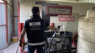 İzmirde 44 ton kaçak akaryakıt ele geçirildi