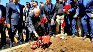 Kılıçdaroğlu, depremzedelerin mezarına karanfil bıraktı