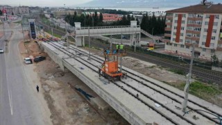 Kuruçeşmeye uzanacak tramvay hattında ray imalatı tamamlandı