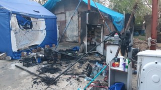 Malatyada ev ve çadır yangını