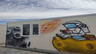 Malatyada konteynerler depremden etkilenen çocuklar için renklendirildi