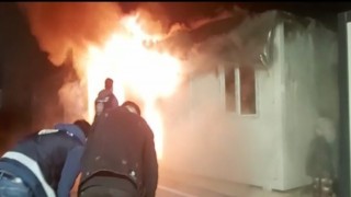 Malatyadaki konteyner yangını ucuz atlatıldı