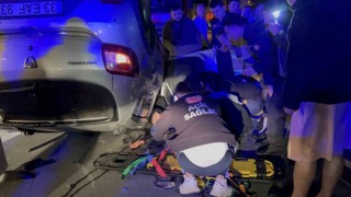 Maltepede kontrolden çıkan otomobil 3 araca çarpıp takla attı: 1 yaralı