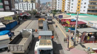 Mersinde yol ve asfalt çalışmaları sürüyor