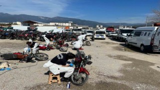 Motor ve şasi numaraları silinen çalıntı motosikletler kriminal çalışma ile sahiplerine teslim ediliyor