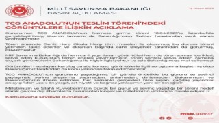 MSBden TCG Anadolunun teslim törenindeki görüntülere ilişkin açıklama