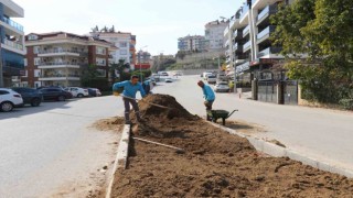 Oba Mahallesinde peyzaj çalışmaları tüm hızıyla sürüyor
