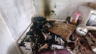 Ocakta unutulan tencere evi yakıyordu
