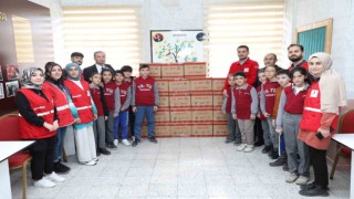 Okullardan toplanan yardımlar Kızılaya teslim edildi