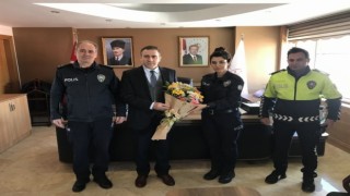 Polis Haftası nedeniyle ilçe emniyet teşkilatından Kaymakam Vekili İlyas Memişe ziyaret