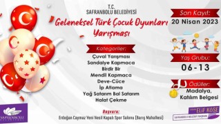 Safranboluda Geleneksel Türk Çocuk Oyunları yarışması yapılacak