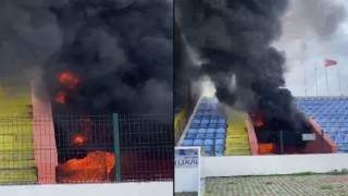 Stadyumda korkutan yangın