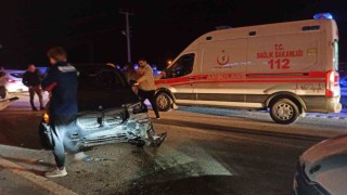 Sungurluda 3 araç birbirine girdi