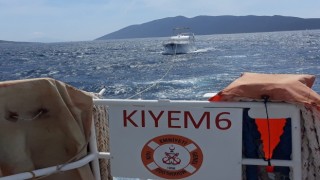 Sürüklenen motoryat kurtarıldı