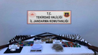 Tekirdağda silah ve uyuşturucu operasyonu