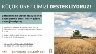 Tepebaşından küçük üreticiye sıvı gübre desteği