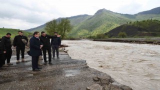 Vali Akbıyık sel bölgesinde