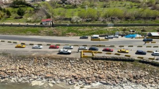 Vanda bayramın ilk günü helikopterli trafik denetimi