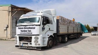 Yalova Belediyesinden deprem bölgesine bin 500 gıda kolisi