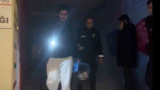 Yangında kedisini kurtarmak için zamanla yarıştı