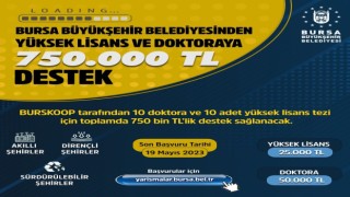 Yüksek lisans ve doktoraya 750 bin TLlik destek