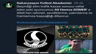 15 yaşındaki futbolcu kazada hayatını kaybetti