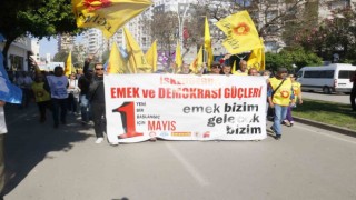 Adanada 1 Mayıs yürüyüşü